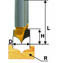 Фреза пазовая фасонная d10*R4*Н8*8